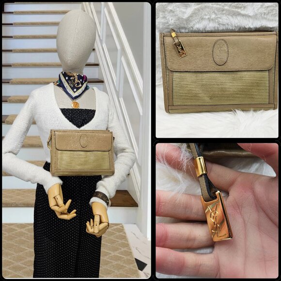 YSL  Portfolio PVC Clutch - Picture 5 of 17